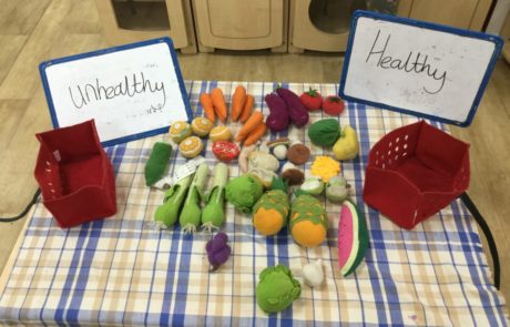 learning about healthy eating
