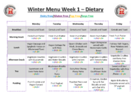 Winter Menu – 2023-2024 – Dietary Requirements